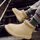 Plus Velvet Warm Shoes Anti-skid Warm Waterproof Rain Boots EVA Car Wash Kitchen Plus Velvet Cotton Shoes Student Boots