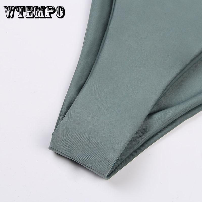 WTEMPO Fashion Split Tube Top Bikini Sexy Swimsuit