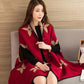 Women's Autumn Winter Wear Shawl Jacket Middle-aged Sweater Cardigan Sweater Shirt Outside Loose Mid-length Outerwear Double-sided Printing Shawl