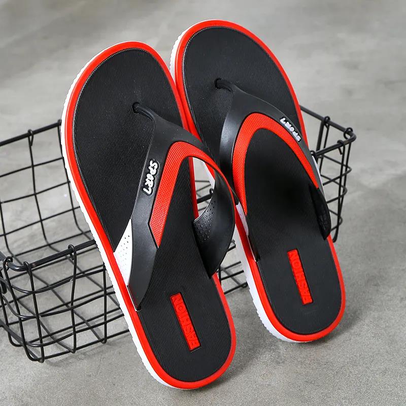 Men's Slippers Summer  Flip-flops Non-slip Soft Bottom Outside Wear Beach Sandals