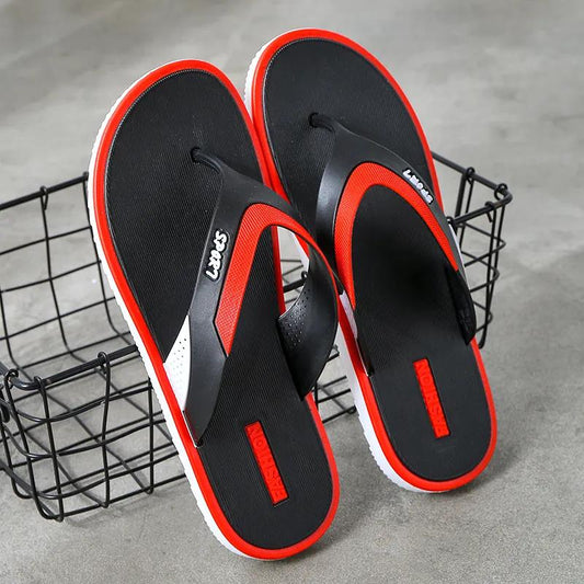 Men's Slippers Summer  Flip-flops Non-slip Soft Bottom Outside Wear Beach Sandals