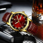 Luxury  Luminous Rhinestone Military Watch Automatic Mechanical Men Steel Watches