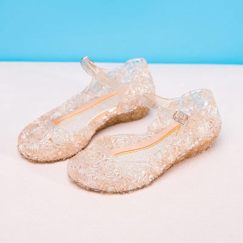 Crystal Sandals Wedge Women's Shoes High-heeled Shoes Women's Square Dance Shoes Baotou Hole Shoes