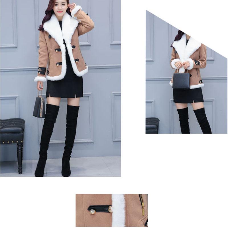 Autumn and Winter New Style Short Lamb Wool Coat Women's Corduroy Cotton-padded Coat Padded Coat Padded Coat