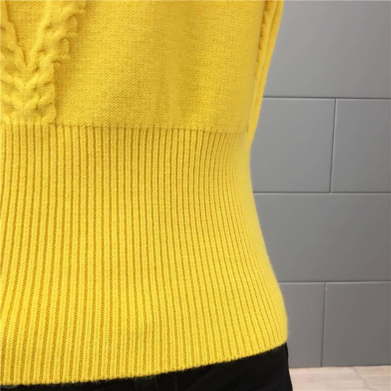 Women's Green turtleneck sweater Warm winter Long Sleeve knit Pullover jumper Solid Sweater short