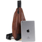 Chest Bag Men's Large Capacity Pu Leather Messenger Bag Outdoor Riding Sports Travel Shoulder Bag