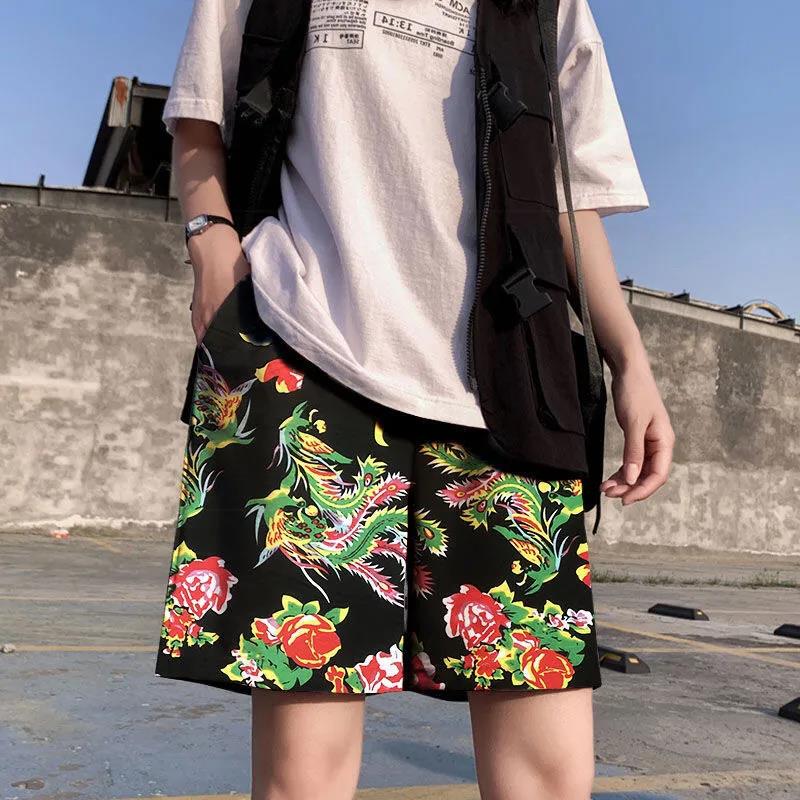 China Style Big Flowered Pants Original Sufeng Net Safflower Pants Loose Hip Hop Casual Pants Men's and Women's Fashion