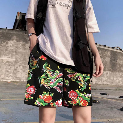 China Style Big Flowered Pants Original Sufeng Net Safflower Pants Loose Hip Hop Casual Pants Men's and Women's Fashion