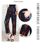 Summer Women's Pants Women's Flower Pants Large Size Elastic Waist Straight Pants Middle-aged Printed Fashion Casual Pants Summer