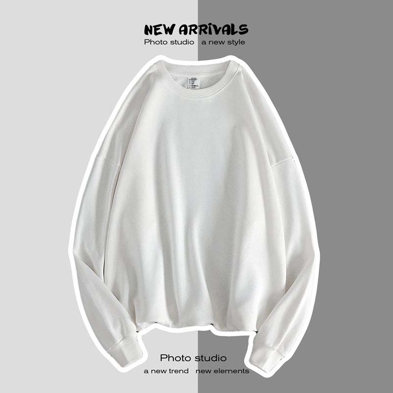 Sweater Men's Trend Solid Color Tide Brand Wild Casual Loose Long-sleeved Hooded Jacket Men