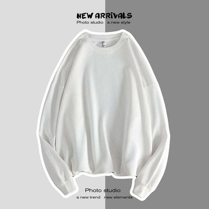 Sweater Men's Trend Solid Color Tide Brand Wild Casual Loose Long-sleeved Hooded Jacket Men