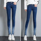 WTEMPO Women's Jeans High Waist Jeans Zipper Opening Button Foot Wide Leg Straight  Denim Big Pocket Trousers