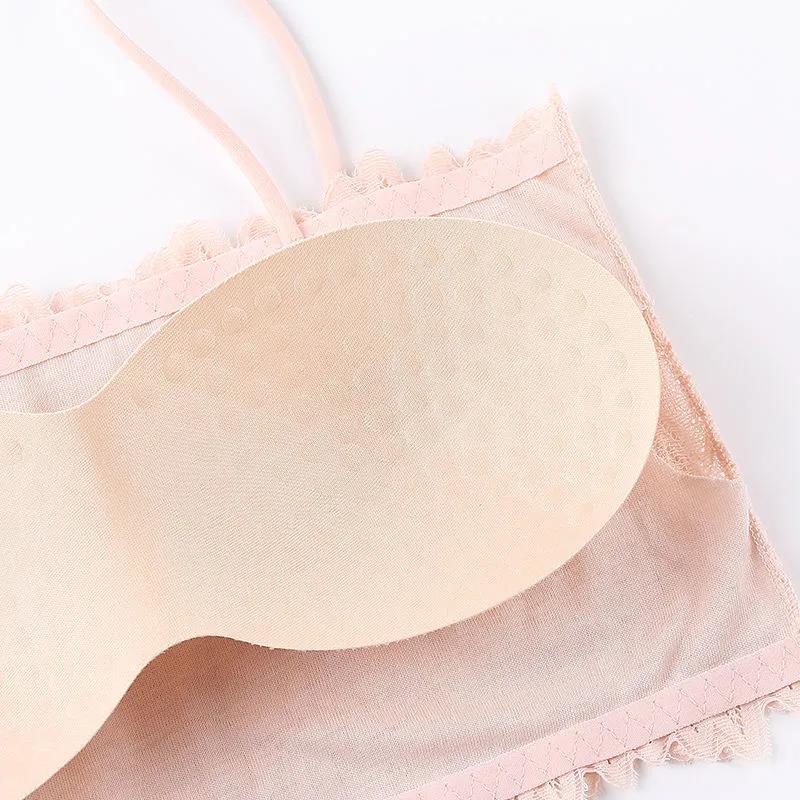 Line Around Lace Suspender Wrapped Chest Bra Beautiful Back Backing Breast Pad Anti Light No Steel Ring Underwear Bra