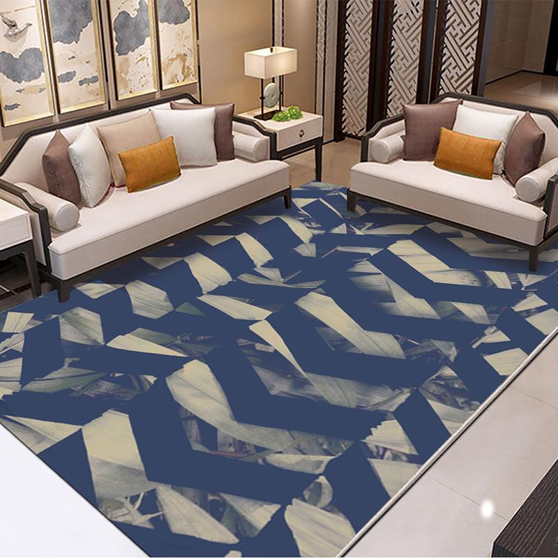 Modern Abstract Ink and Wash Painting Bedroom Living Room Parlor Area Rug Carpet Footmat