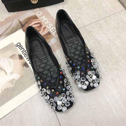 Plus Size 35-40 Summer Women Outdoor Shallow Mouth Flat Bohemian Beach Wear-resistant Non-slip Office Lady Lace PU Leather Shoes