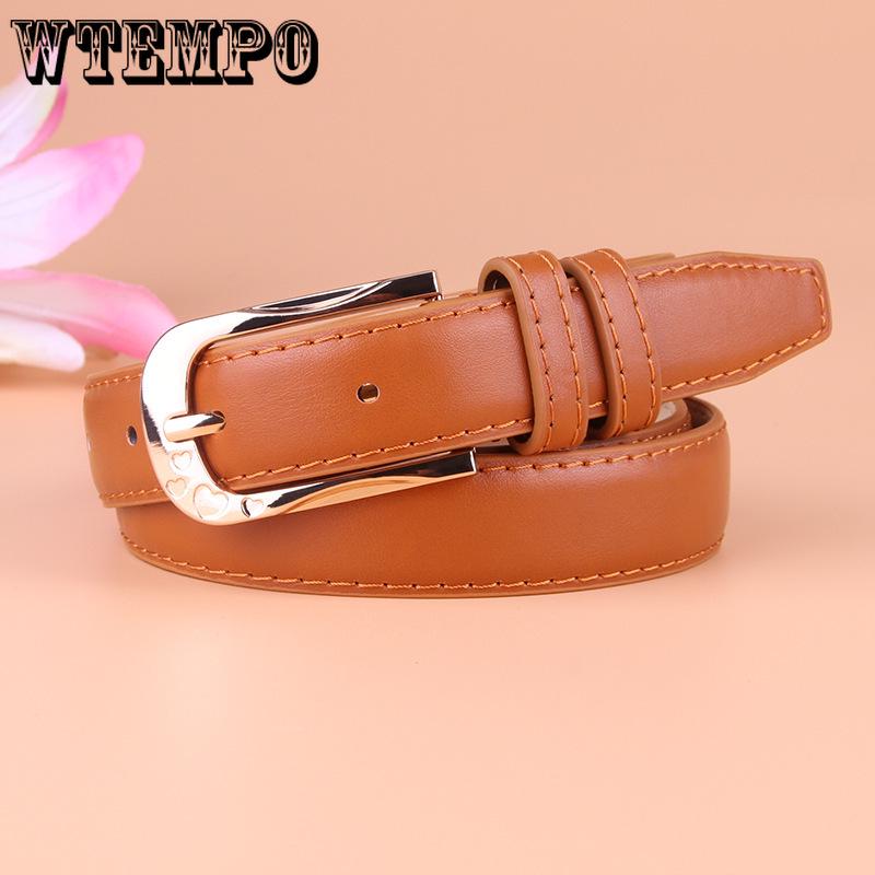 Women's Wide Belt Pu Leather Pin Buckle Decorative Casual Belt Female