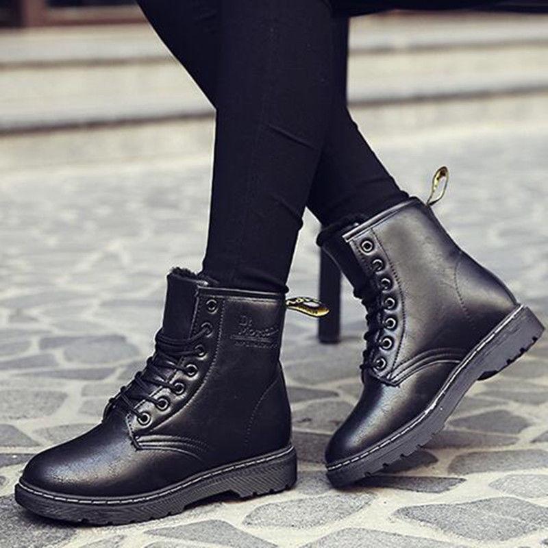Woman Winter Boots Outdoor Snow Boots Non-slip Wear Resistant Martin Boots Keep Warm