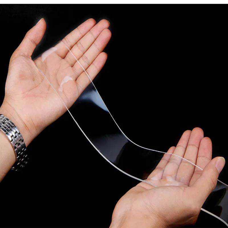 1M/2M/3M/5M Nano Tape Tracsless Double Sided Tape Transparent No Trace Reusable Waterproof Adhesive Tape Cleanable Home Gekkotape