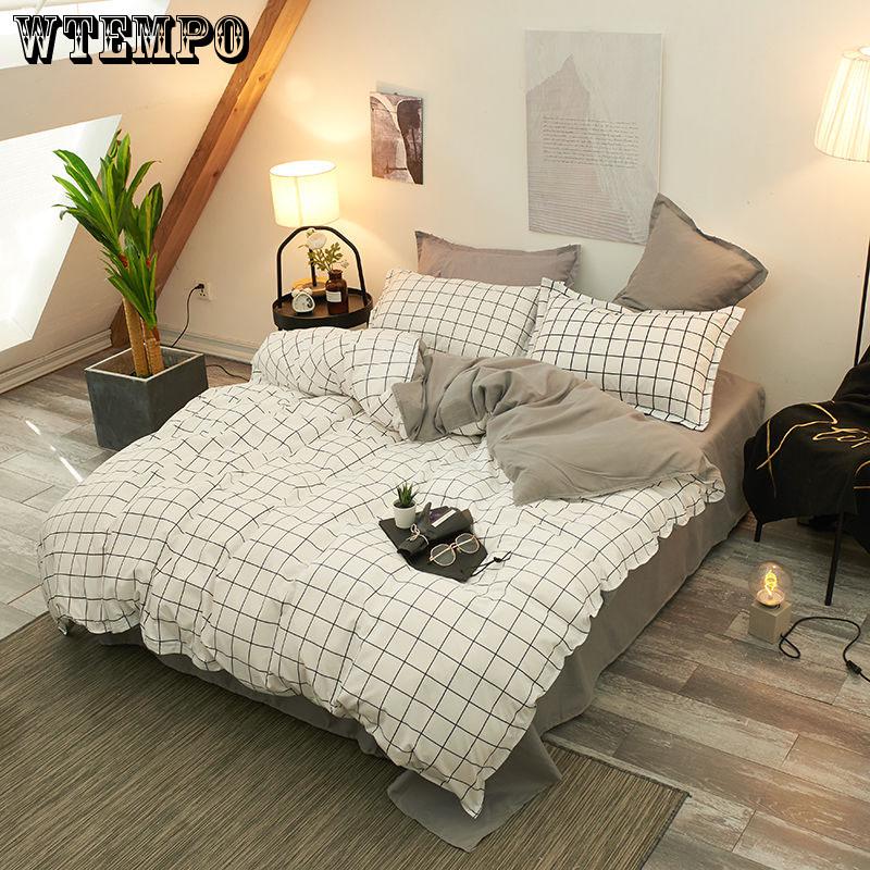 WTEMPO Brand Bedding Sets Bed Linen Duvet Cover Flat Sheet Bedding Set Winter King  Queen Bed Set