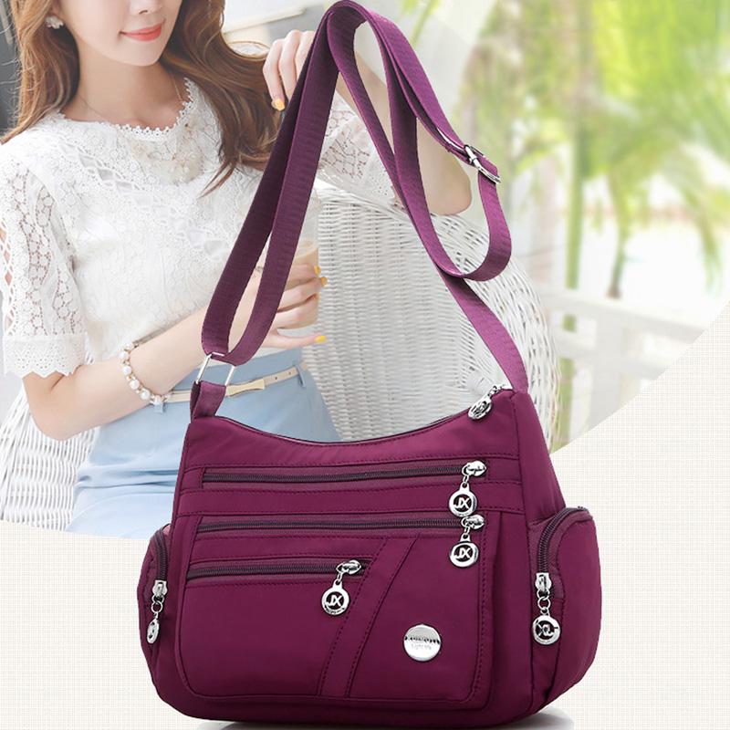 Women Casual Oxford Waterproof Handbag Single Shoulder Pocket Crossbody Bag