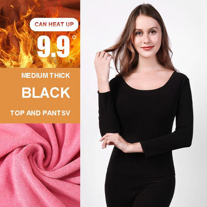 Thermal Underwear Female Seamless Self-heating Autumn Clothes Long Trousers Plus Velvet Thickening Tight-fitting Thermal Suit