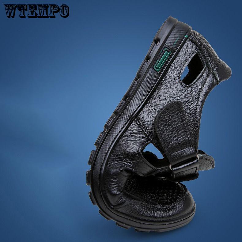 Genuine Leather Men Casual Shoes Summer Soft Driving Men's  Loafers Shoes Sandals for Men