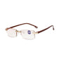 Women's Ultra-light Frameless Reading Glasses Anti-blue Light Radiation Glasses Middle-aged and Elderly High-definition Glasses Eyewear