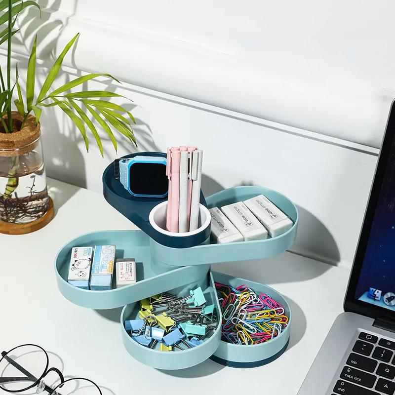 Rotating Jewelry Box Earrings Necklaces Multi-layer Storage Large-capacity Dust-proof Storage