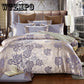 4pcs Home Textile Luxury Jacquard Satin Silk Bedding Set King Queen Size Duvet Cover Set