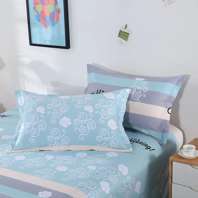 48*74cm Pastoral Style Cotton Pillowcases A Pair of Quilted Thickened Large Pillowcases