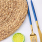 Hand-made Gourd Grass Woven Heat Insulation and Anti Scalding Dining Mat Household Dining Table Mat