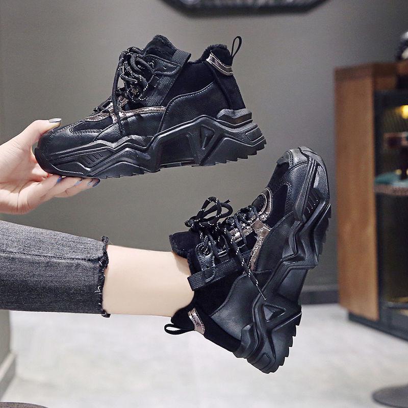 Daddy shoes female sports shoes ins female wild thick-soled shoes female students Korean version