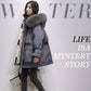 Women's Casual Cotton Clothes Mid-length Fashion Trend Down Down Cotton Clothes Women's Loose and Thick Big Fur Collar Cotton Coat