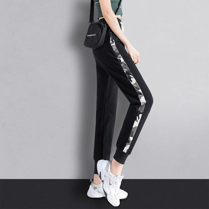 Women's Cotton Casual Pants Sports Autumn High Waist Loose All-match Nine-point Pants Trendy Slim Drape