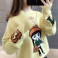 Pofulove Winter Pullover Women Loose Bottoming Shirt (plus Velvet Thick) Half Turtleneck Sweater