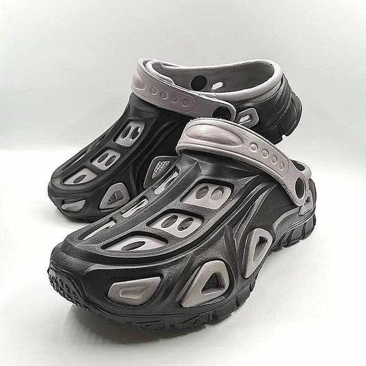 Men's Daily Non-slip Hollow Hole Shoes Outdoor Leisure Beach Sandals Sports Slippers Summer Bathroom Flip Flops