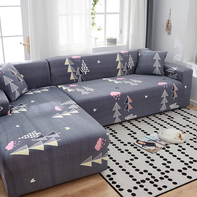 Solid Color Elastic Universal Slipcover All-inclusive Anti-slip Sofa Covers Towel for Dining Room 1/2/3/4 Seater Stretch Sofa Covers