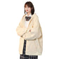 Women's Hooded Sweater Jacket Spring and Autumn Lazy Style BF Sweater Cardigan Ladies Casual Loose Baseball Uniform Ins Student Coat