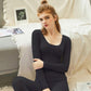 Women Winter Autumn Warm Clothes Thermal Underwear O-neck Tops Pants Female Tight Thicken Windproof Comfortable Lining Long Sleeve High Elasticity