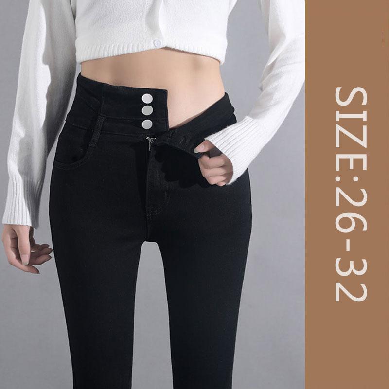 Women's High-waisted Skinny Jeans Spring and Autumn Elastic Tight-fitting Show Tall and Thin Outer Wear Pencil Pants Causal Nine-point Pants