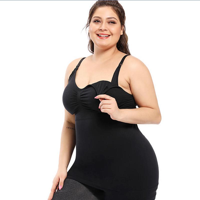Breastfeeding Underwear Bra Plus Size Fat 100kg Top Buckle Camisole Top Anti-sagging Bra Thin and Comfortable No Need To Wear Underwear