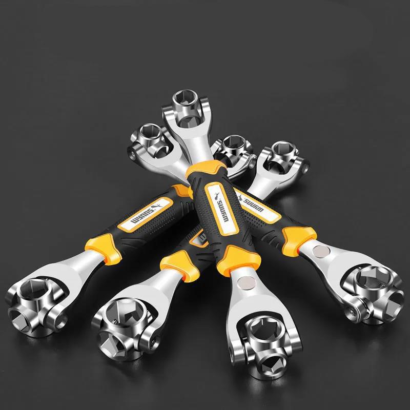 Universal Socket Wrench 8-in-1 Multi-function Ratchet Wrench 8-21mm Hexagon Wrench Car Repair Tool