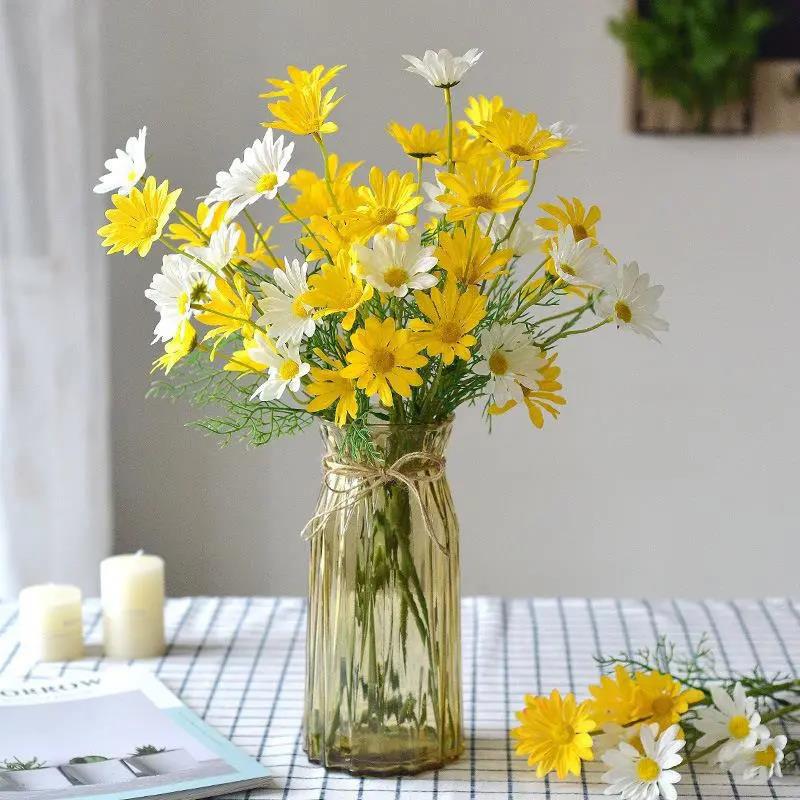 Small Daisy Fake Flower Simulation Flower 5 Dutch Chrysanthemum Chamomile Gerbera Cosmos Photo Shooting Props Home Decoration