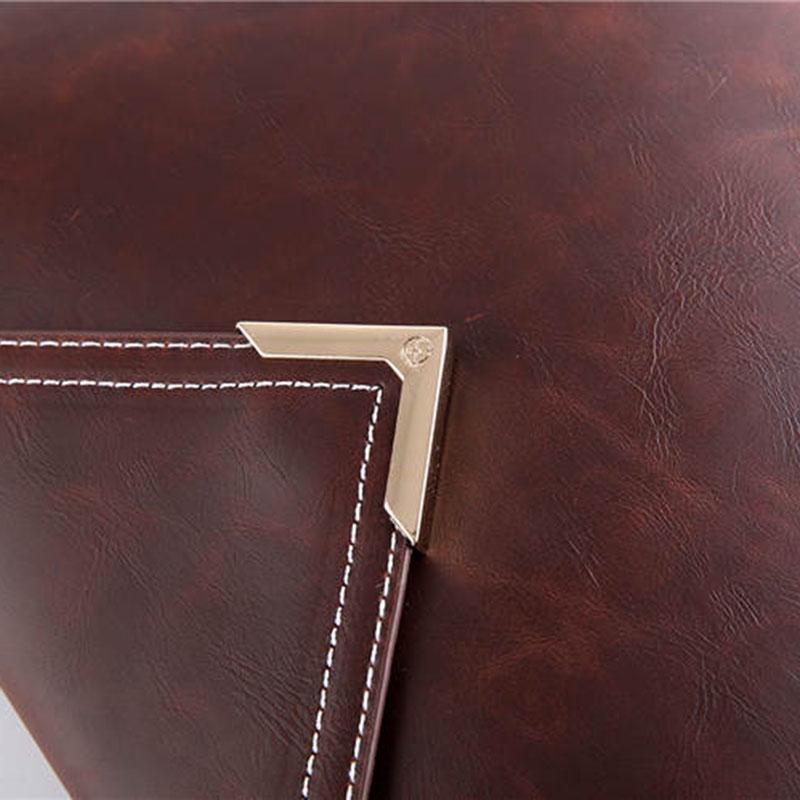 Business Briefcase Men Women Fashion Buckle Leather Zipper Waterproof Handbag IPAD Bags Computer Bag