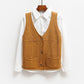 V-neck Waistcoat Fashion Vest Spring and Autumn Loose Knit Cardigan All-match Short Fashion Top