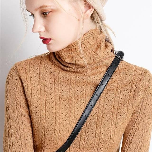 Autumn and winter turtleneck sweater women's knit bottoming shirt set inside the Slim long sleeve