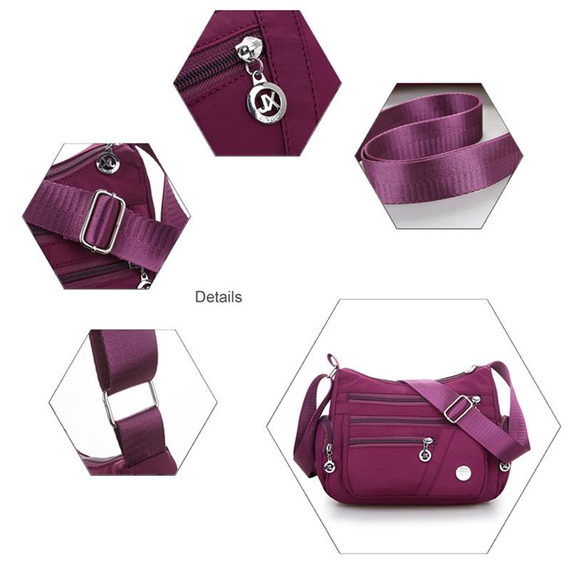 Women Casual Oxford Waterproof Handbag Single Shoulder Pocket Crossbody Bag