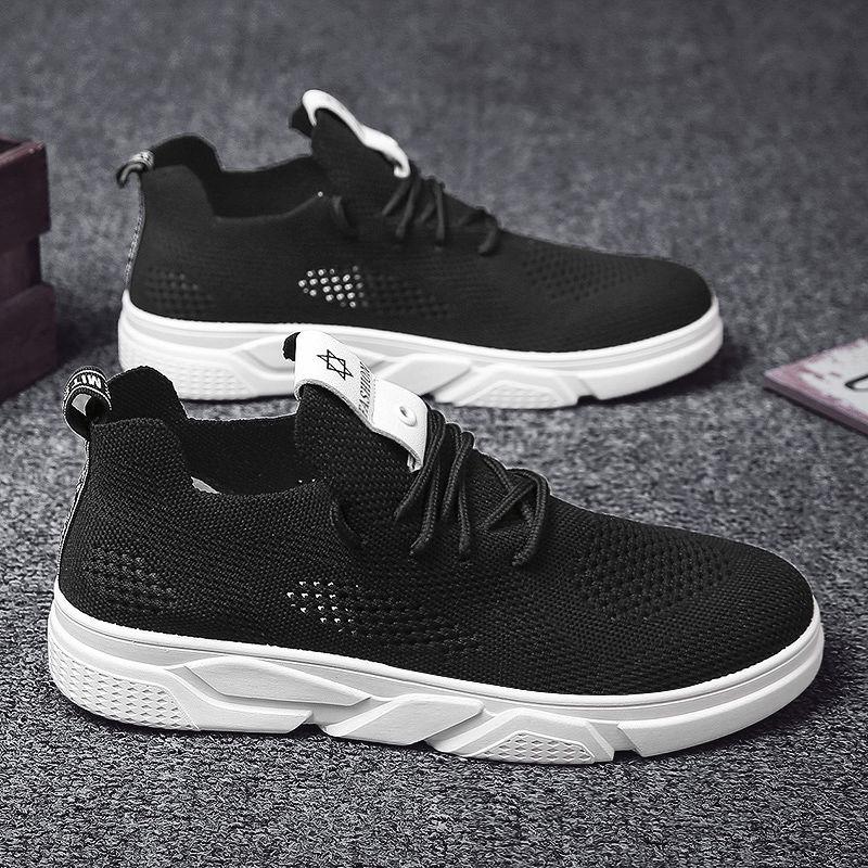 Breathable men's shoes trend wild canvas shoes casual tide shoes single shoes spring sports white