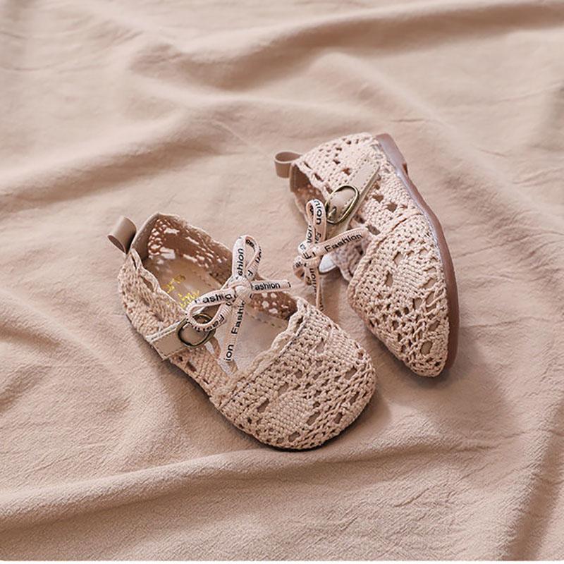 Shoes Girl Spring and Summer Models 1-3-year-old Soft Bottom Toddler Shoes Princess Shoes Single Shoes Breathable Mesh