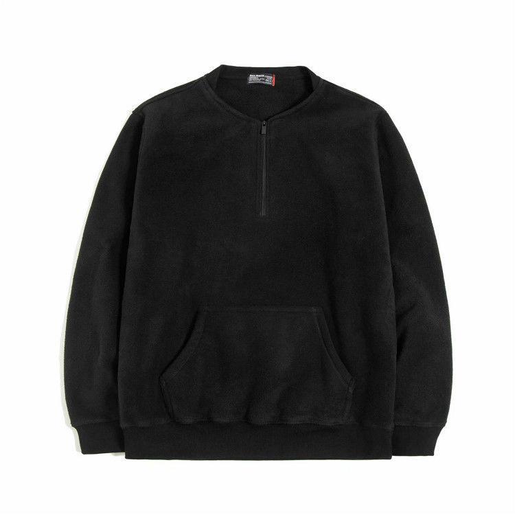 Retro Thick Double-sided Fleece Sweater Men Plus Fleece Sweater Men Pullover